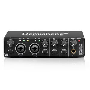 Depusheng MD22 New Arrival <span class=keywords><strong>USB</strong></span> Studio Chuyên Nghiệp Card Âm Thanh Ghi Âm Giao Diện Âm Thanh Cho PC Máy Ghi Âm Máy Tính Live Streaming - Product Image 1