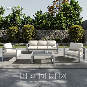 Ensemble de canapés en aluminium de mobilier de jardin de luxe Mobilier d'extérieur moderne tous temps Canapé de patio pour hôtel et centre de villégiature - Product Image 2