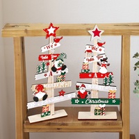 Planche en bois écologique à lettres anglaises, vente chaude, décorations de Noël pour le bureau, ornements de table, décoration de fête intérieure