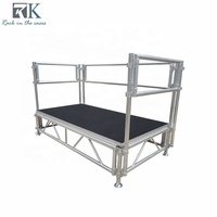 Podium de scène mobile portable 1,22 x 2,44 m, plateforme de scène pour concert, événement, mariage