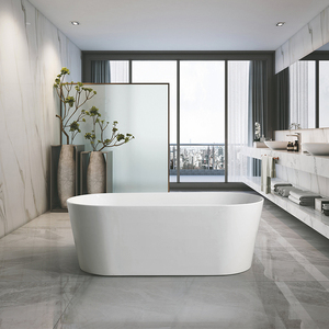 Bañera <span class=keywords><strong>de</strong></span> Hidromasaje Moderna Independiente para <span class=keywords><strong>Baño</strong></span>, Bañera <span class=keywords><strong>de</strong></span> Superficie Sólida para Interiores, para Uso Doméstico y en Hoteles, para Adultos - Product Image 1