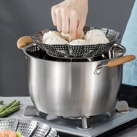Panier vapeur pliable pour légumes de cuisine, panier vapeur en métal, acier inoxydable, extensible