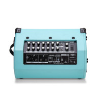 Amplificateur de guitare acoustique COOLMUSIC BP40D 80W bleu avec entrées micro pour chanteurs et auteurs-compositeurs