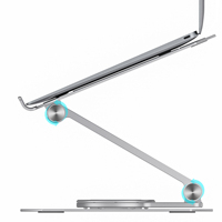 Boneruy support de tablette pliable en aluminium, support de tablette pliable refroidi par air, support réglable pour ordinateur portable