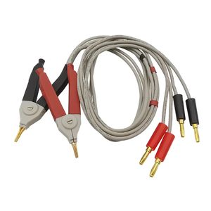 1 Par de Cables con Conector Banana Aislado a Pinzas de Cocodrilo, Cables de Prueba <span class=keywords><strong>Kelvin</strong></span> LCR, Conector de Terminal para Medidor de Pruebas, 80CM - Product Image 4