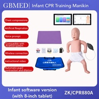 Maniquí de RCP Infantil con Tableta de 8 Pulgadas y Software de Evaluación, Muñeco Realista para Entrenamiento de Reanimación Cardiopulmonar y Evaluación de Habilidades de RCP