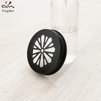 Flacons cosmétiques en aluminium compatibles avec un calibre de 56 mm, couleurs personnalisables (noir/argent/blanc), bouchon à vis, finition laquée