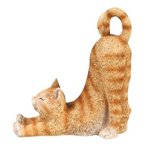 Soporte para Teléfono Móvil con Forma de Gato, Soporte para Teléfono Celular de Resina Esculpida con Forma de Gatito, Soporte para Teléfono con Cuello Perezoso de Gato Naranja Tabby de 6 Pulgadas - Product Image 2