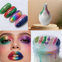 Glitter Sequin Kuku 12 Warna Chameleon Cross-Border Super Flash Laser Aurora PET Ultra Tipis Set DIY