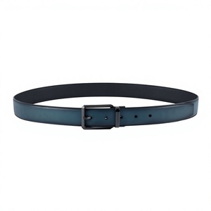 Ceinture en cuir de vachette vintage pour homme, boucle en acier, design carré, accessoires de mode, qualité supérieure, prix de gros - Product Image 5