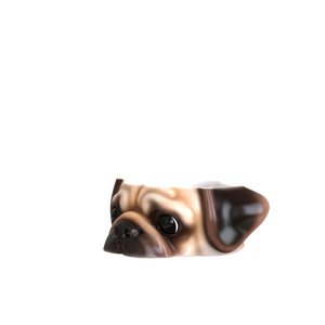 Fábrica personalizada Premium creativo divertido Animal diseño porcelana raza pequeña Pug perro en forma comer beber alimentador cerámica mascota tazón - Product Image 3