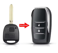 Clé de voiture pliable modifiée à 2/3 boutons pour Lexus RX330 RX350, pour Toyota Camry Land Cruiser 120 Prado Avensis Kluger Tarago RAV4