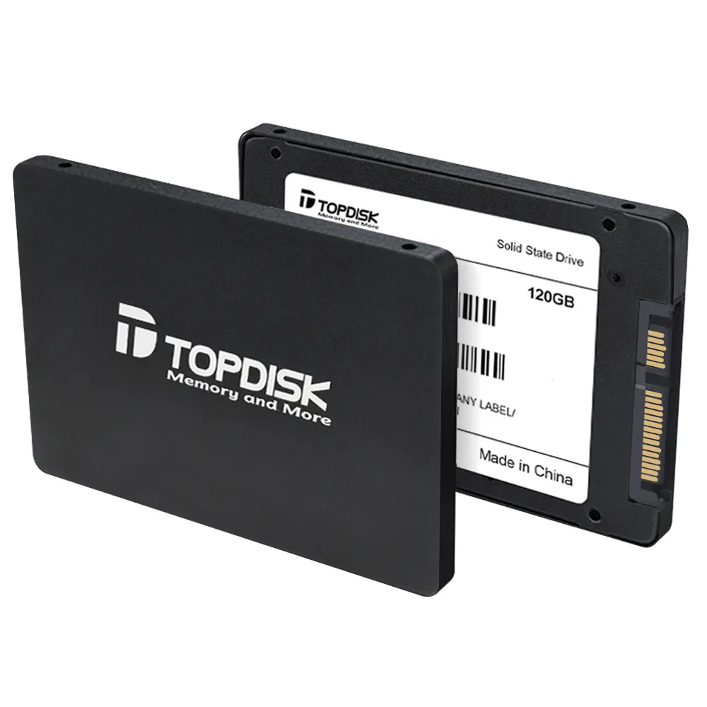 Topdisk高品質SSD120gb 256 gb 512gbディスク1テラバイトSATA 2.5 ''SSD 128512gb PCラップトップ用