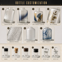 Bouteilles en verre sphériques rondes de 500 ml et 700 ml avec bouchons en liège, personnalisation disponible, emballage pour whisky et spiritueux