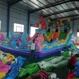 Fête de famille <span class=keywords><strong>anniversaire</strong></span> aire de jeux intérieure gonflable jeux de <span class=keywords><strong>jeu</strong></span> souples grand trampoline de rebond toboggan-grand plaisir à prix - Product Image 6