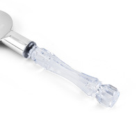 Lot de 2 couteaux à gâteau de mariage, couteau à pain dentelé et serveur à gâteaux pour trancher les pains, gâteaux avec poignée en cristal et boîte cadeau