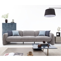 Canapé sectionnel modulaire Costera en suède rembourré, deux places avec ottoman, pour salon de sous-sol d'appartement moderne, utilisation en salle de sport