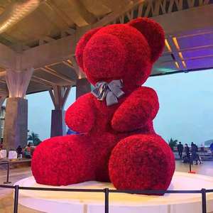 Aero Estágio Gigante Blow up Cartoon Urso Romântico Vermelho Pelúcia Personalizado Inflável Cartoon Teddy Bear Mascot - Product Image 1