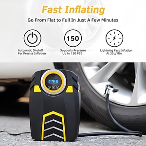 Compresseur d'air numérique 12V DC pour pneus <span class=keywords><strong>de</strong></span> voiture, affichage numérique, 150 PSI, pompe à air portable pour voiture, arrêt automatique - Product Image 2