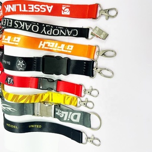 Lanière de sécurité en tissu 100% tissé, personnalisée avec le nom de la marque, avec logo - Product Image 1
