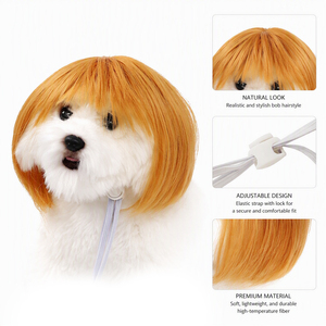 Divertida Peluca Rizada para Perro, 11 Colores Vibrantes, Correa Ajustable para la Barbilla, Peluca Sintética para Disfraces de Mascotas en Festivales - Product Image 4