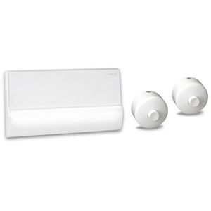 Boutons de chasse d'eau Bianca encastrés muraux blancs - Product Image 1