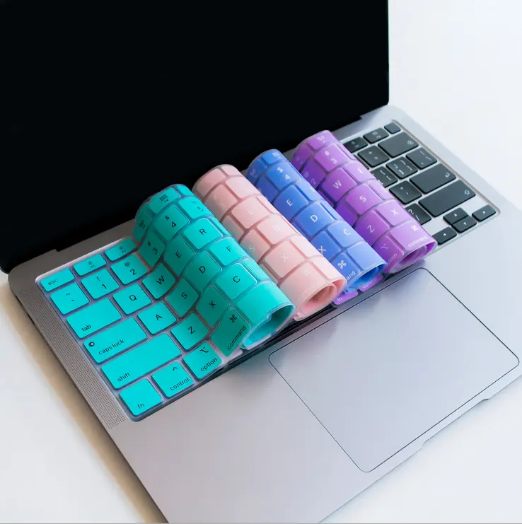 Laptop Keyboard Cover Colorful Rainbow Gradient Keyboard Protection Film