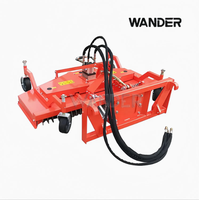 Mini chargeuse sur pneus met en œuvre une tondeuse de finition hydraulique de 6 pieds, tondeuse à gazon