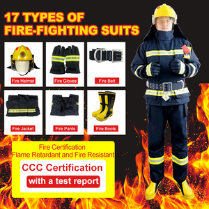 <strong>Firefighter</strong> Suit Fireman Uniform Fire Fighting <strong>Costume</strong> Firefighting Clothing Nomex Aramid Full-Body Flame Retardant Emergency - Product Image 1