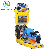 Machine d'arcade simulateur de conduite de moto avec écran 22 pouces, à monnayeur, pour centre de jeux de parc d'attractions