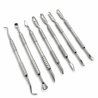 Pousse-cuticules double face en acier inoxydable, outil de manucure pour l'élimination des cuticules, durable et réutilisable, style sabot de cheval russe, le plus vendu