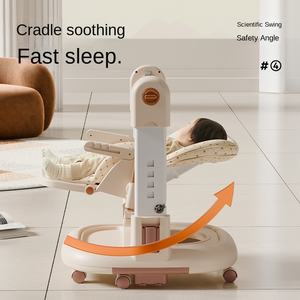 家庭用 3-in-1 折りたたみ式 プラスチック製 ベビーダイニングチェア 多機能 ロッキングチェア 兼 ベビーウォーカー - Product Image 4