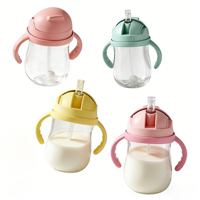 Gobelet d'apprentissage Aikeer avec poignée anti-chute, couvercle anti-fuite, conception anti-étouffement, capacité 300 ml, forme aquilifère variable