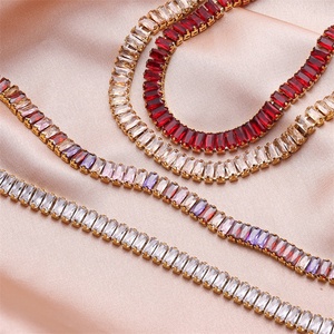 High Quality Crystal Women Statement Chain <b>Bracelet</b> Fashion Bling Cubic Zircon Tennis <b>Bracelet</b> for Women - Product Image 4