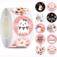 Autocollant d'anniversaire auto-adhésif, étiquette de scellage imperméable, découpée, ronde, personnalisée, pour emballage cadeau, en papier kraft résistant