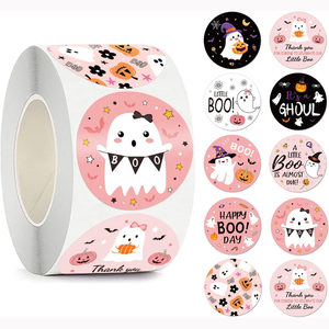 Etiqueta Adhesiva Redonda de Feliz Cumpleaños, Resistente al Agua, Troquelada, Personalizada, para Embalaje de Regalos, Papel Kraft Resistente - Product Image 5