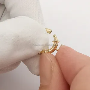 Kunden spezifische 14 Karat 18 Karat Echtgold Au750 Gelbgold Anschluss verschluss Schmuck Funds tücke für Armband Halsketten Haken Kette Zubehör