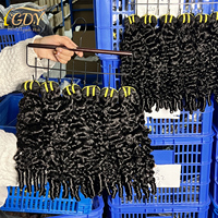 GDY 15A Mèches de cheveux humains naturels du Vietnam, double tirage, bouclées, boucles spirales birmanes, pointes épaisses, cheveux bruts
