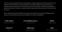 RoboSense EM4 1080-Beam LiDAR 600m Longue Portée 25.92M Pts/s Numérique pour Conduite Autonome