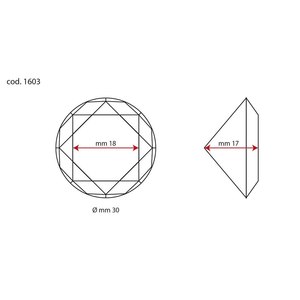 Cristal blanc diamanté 30 mm, accessoire de décoration de bureau - Product Image 3