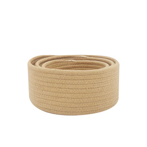 Cesta de Almacenamiento: Organizador de Cuerda de Algodón para Llaves, Carteras, Juguetes, Pañales y Más - Color Sólido - Product Image 5