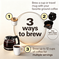 Machine à café multifonctionnelle pour la maison, minuterie programmable, réservoir d'eau de grande capacité, plusieurs options de service individuel