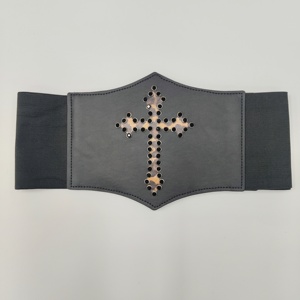 Corset steampunk <span class=keywords><strong>pirate</strong></span> pour femmes, <span class=keywords><strong>ceinture</strong></span> rétro cintrée avec boucle large vintage, bande élastique, matériaux en PU et en plastique - Product Image 1