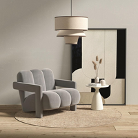 Mobilier nordique de luxe Bureau moderne Hôtel Fauteuil Velours Lounge Accent Canapé Chaise pour Salon Maison Villa