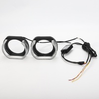 Anneaux lumineux LED multicolores en forme de U de 2,5 pouces RGBW 12V pour phares avant, décorations pour lentilles de projecteur