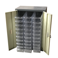 Boîte à outils avec bacs organisateurs, armoire à petites pièces, 30 tiroirs en plastique avec porte