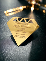 Carte-cadeau de mariage de diamant de fiançailles d'invité rustique, invitation de miroir de mariage, carte d'invitation acrylique