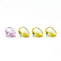 Vente en gros de pierres précieuses de zircon cubique de poire colorée glace concassée zircon cubique jaune en vrac