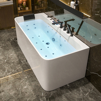 Baignoire portable pour la maison, pour bain profond, idéale pour les petits appartements, en acrylique, chauffage à température constante, 20 gallons