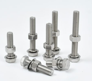 Vis composite en acier inoxydable et alliage avec écrou à serrage progressif, fabricant chinois pour environnements sujet à des vibrations - Product Image 1